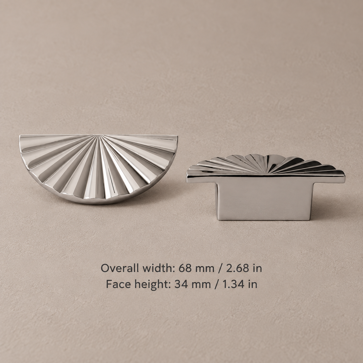 Brass Cabinet Knob — Multi-Finish (PVD Gold & Chrome) — half-round-chrome