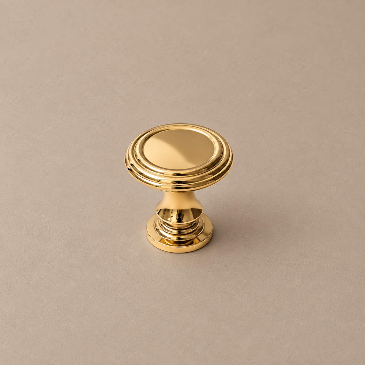 PVD Bright Gold Cabinet Pull & Knob — Solid Brass — knob-detail