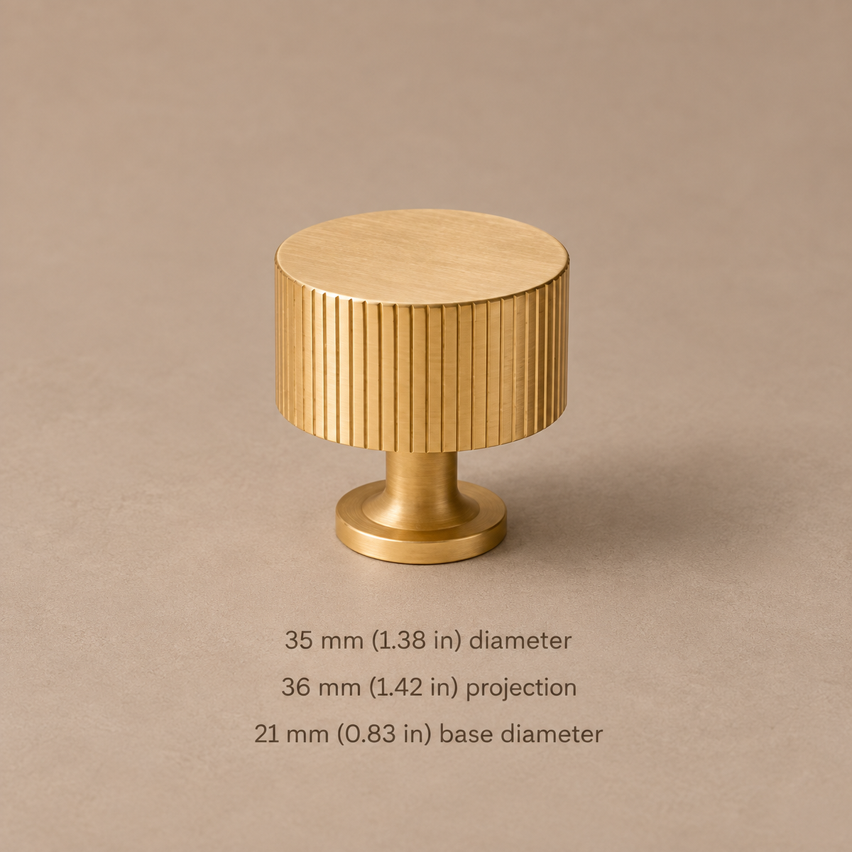 PVD Brass Linear Cabinet Pull & Knob — Solid Brass — knob-35