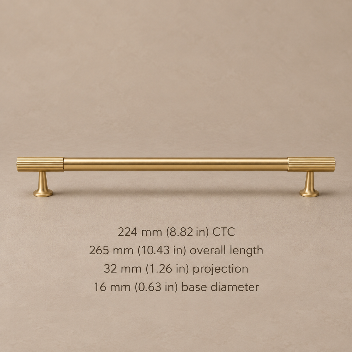 PVD Brass Linear Cabinet Pull & Knob — Solid Brass — pull-224