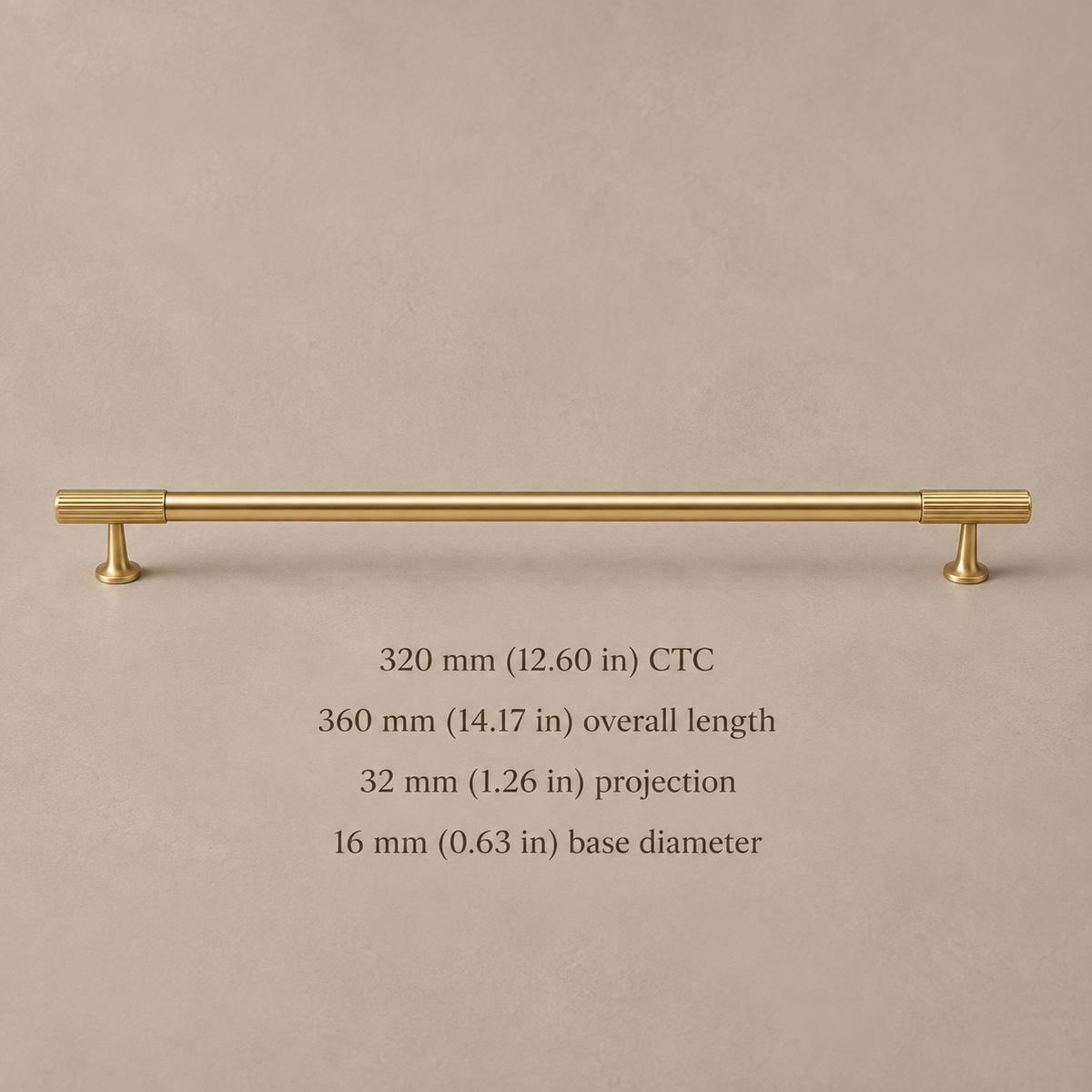 PVD Brass Linear Cabinet Pull & Knob — Solid Brass — pull-320