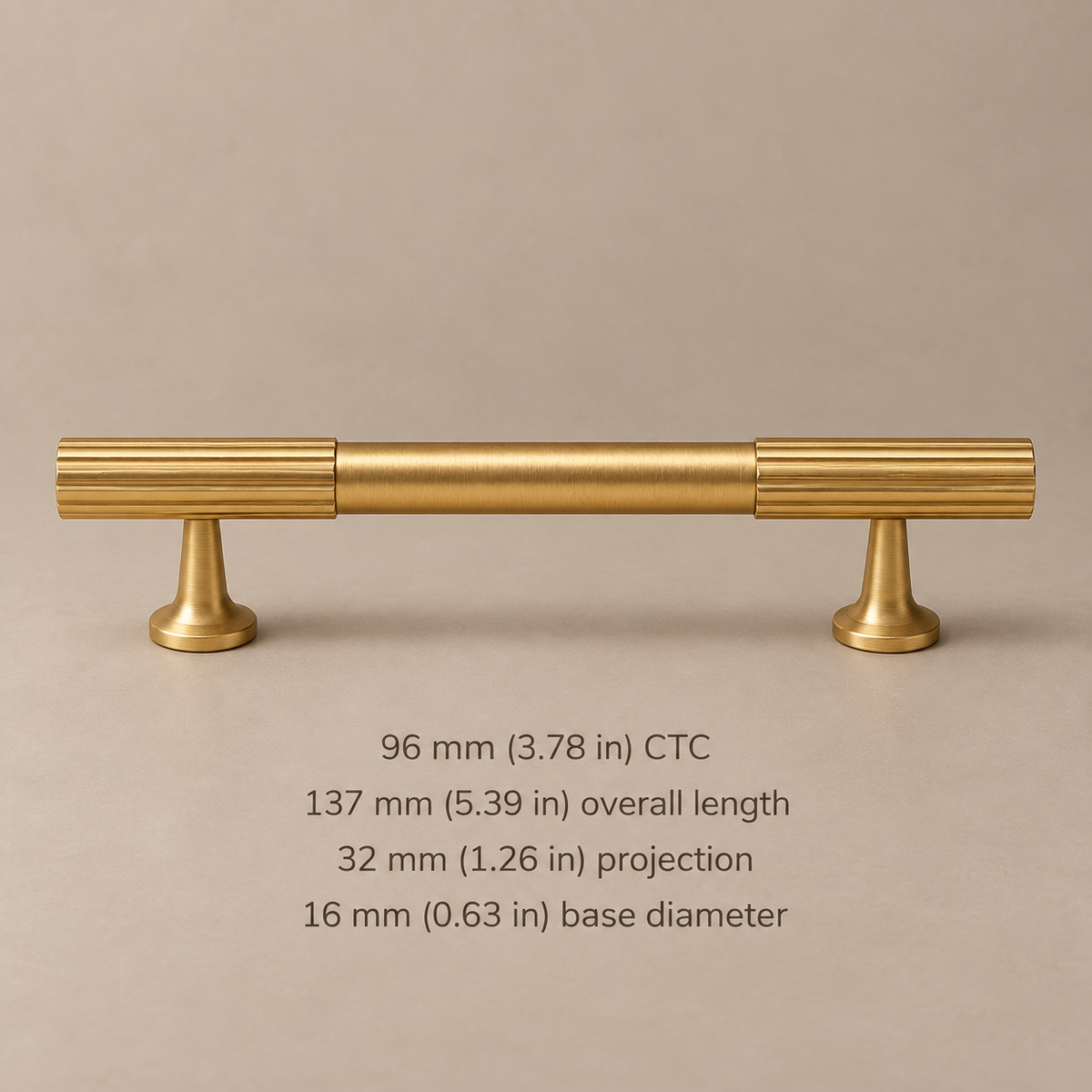PVD Brass Linear Cabinet Pull & Knob — Solid Brass — pull-96