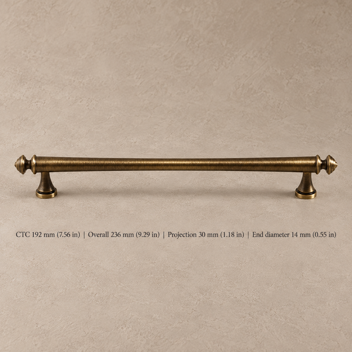 Antique Brass Solid Brass T-Bar Cabinet Pulls & Knobs — Modern Design — pull192-ab