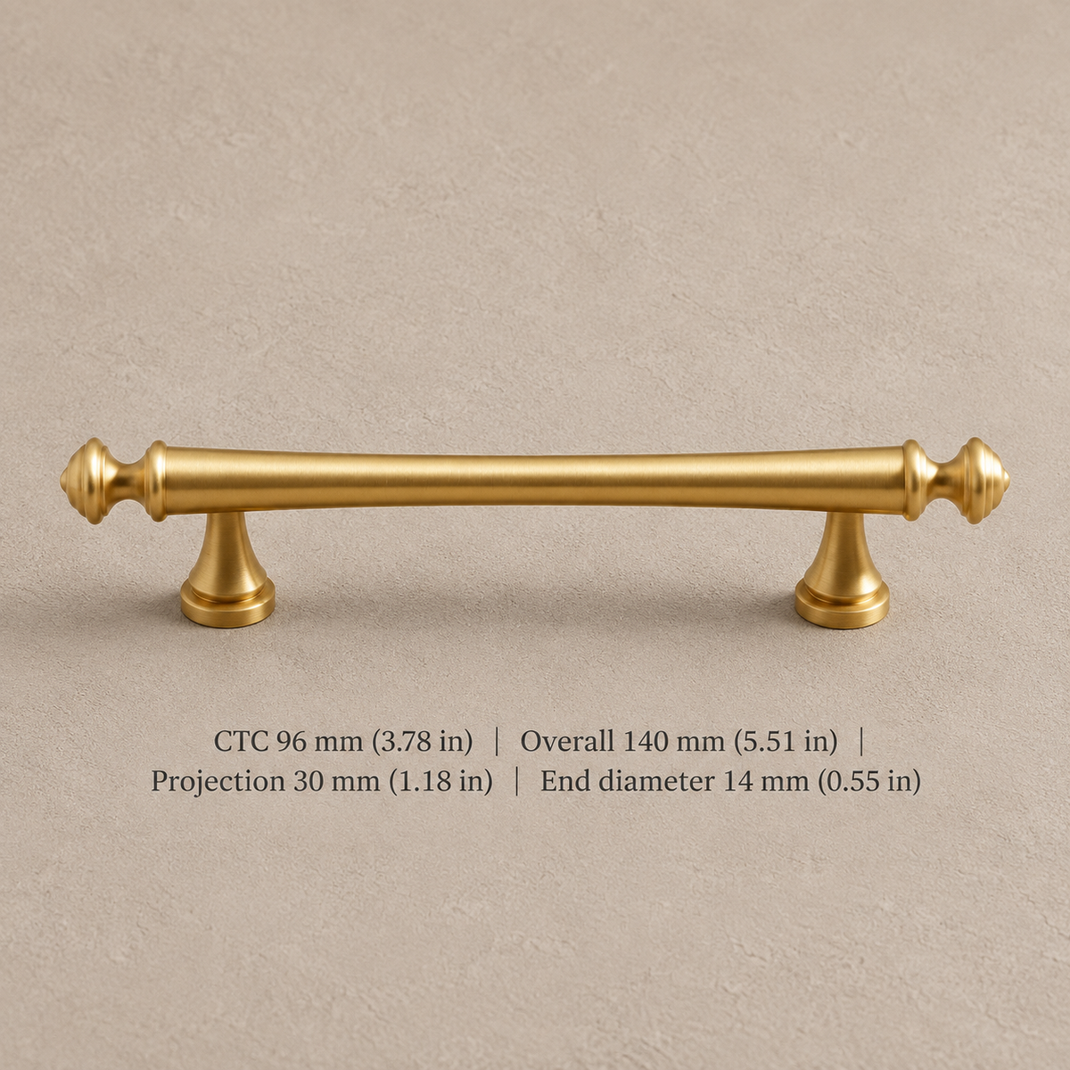 Antique Brass Solid Brass T-Bar Cabinet Pulls & Knobs — Modern Design — pull96-bb