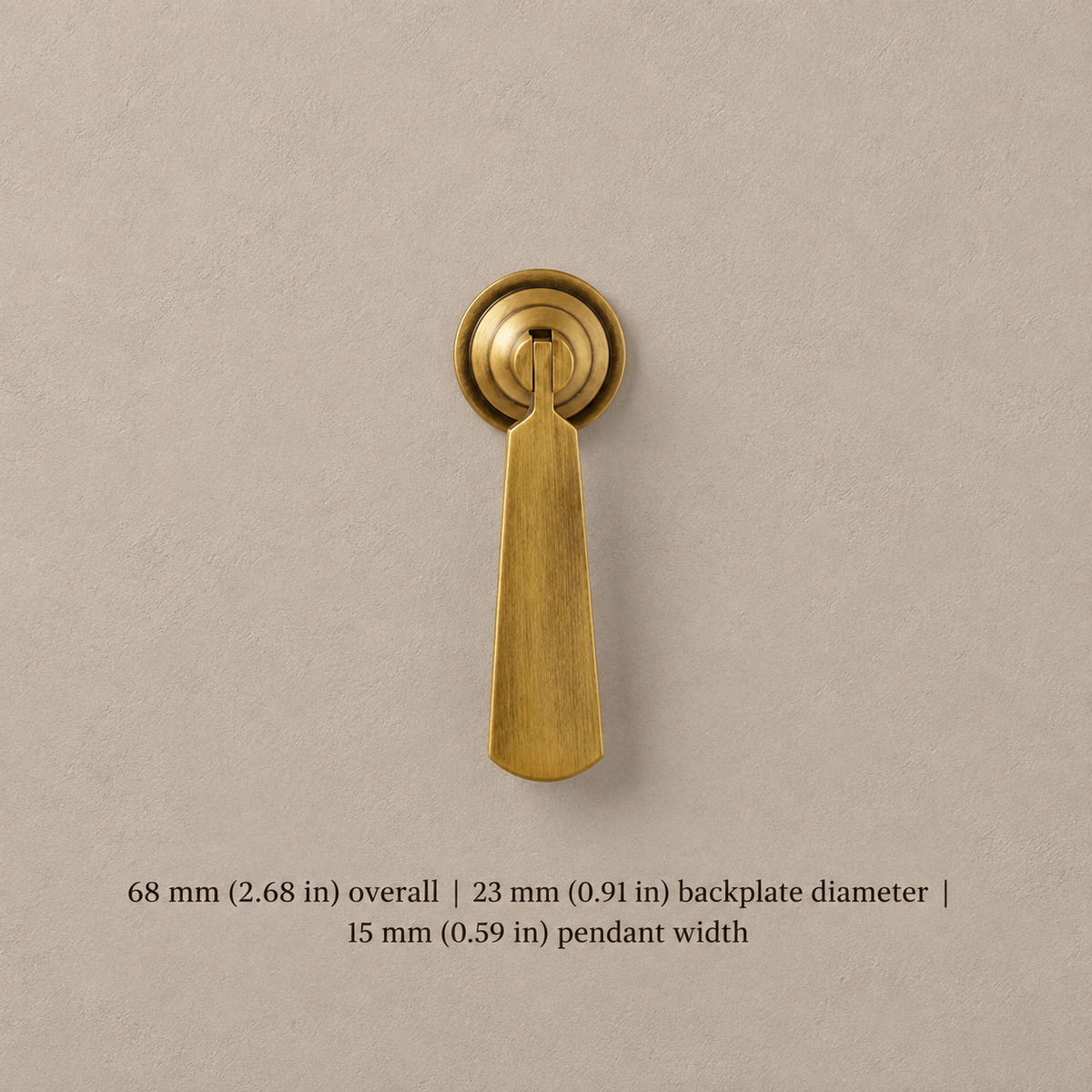 Brushed Antique Brass Cabinet Handle & Knob — Tear Drop Design — pendant-10