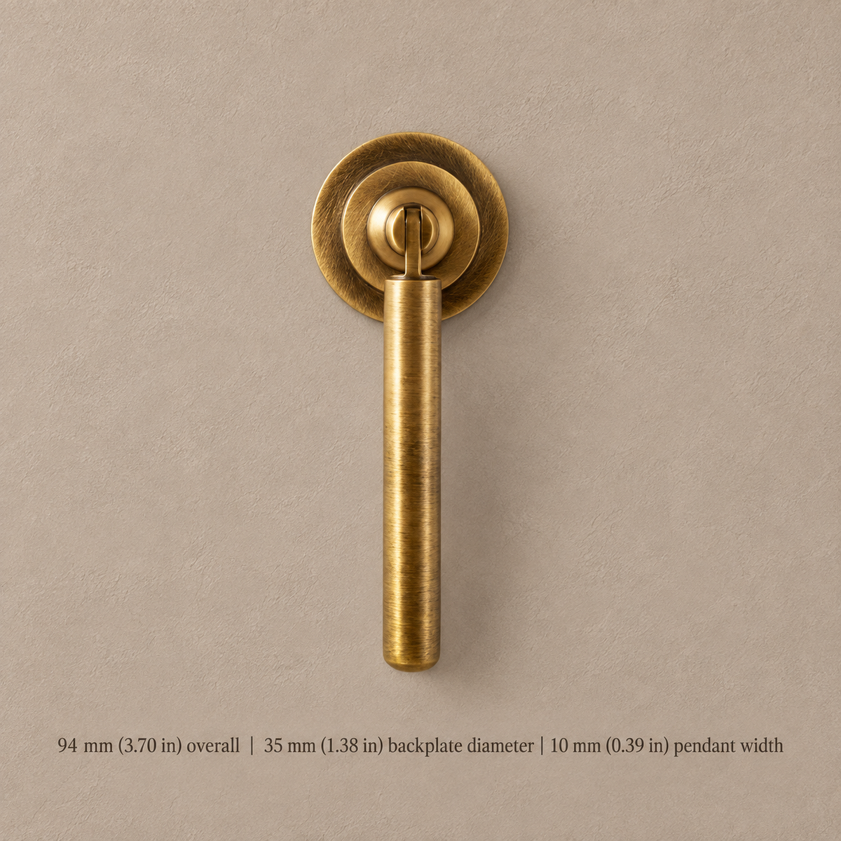 Brushed Antique Brass Cabinet Handle & Knob — Tear Drop Design — pendant-2
