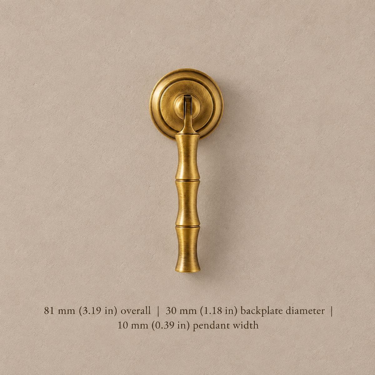 Brushed Antique Brass Cabinet Handle & Knob — Tear Drop Design — pendant-5