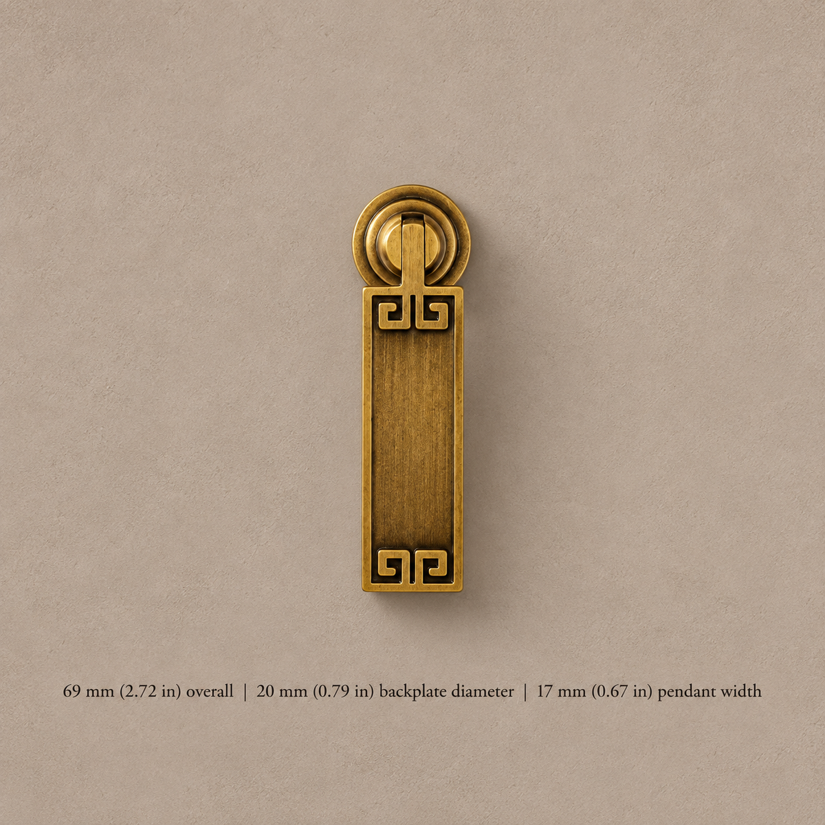 Brushed Antique Brass Cabinet Handle & Knob — Tear Drop Design — pendant-6