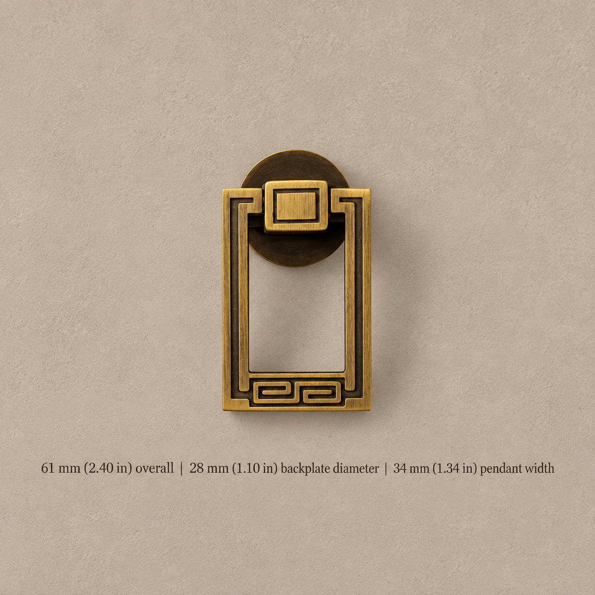 Brushed Antique Brass Cabinet Handle & Knob — Tear Drop Design — pendant-7