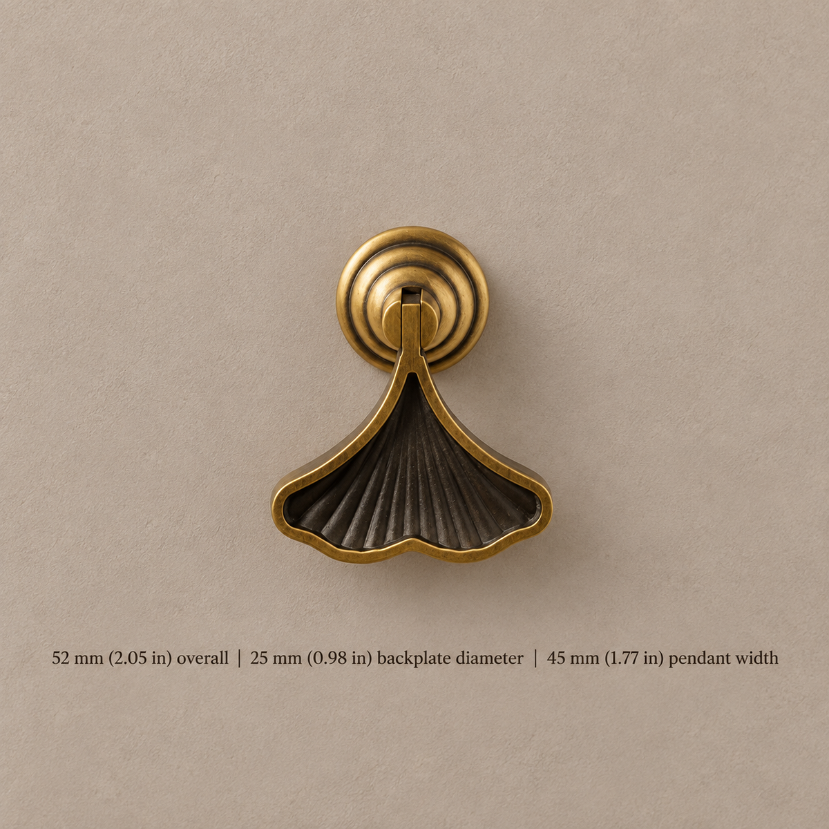 Brushed Antique Brass Cabinet Handle & Knob — Tear Drop Design — pendant-8