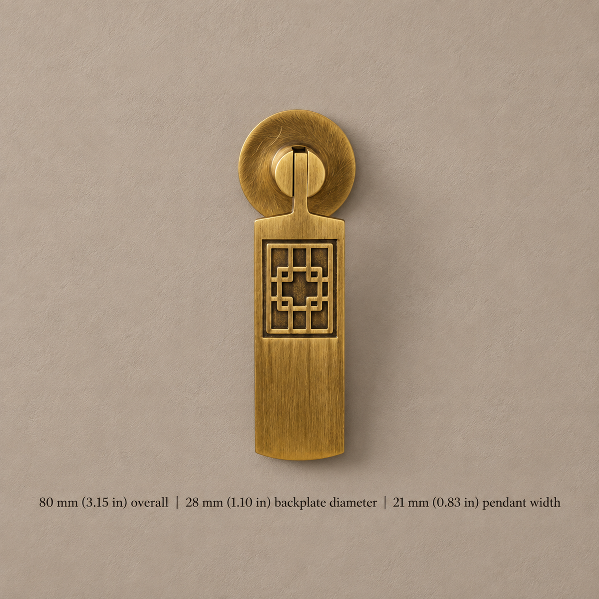 Brushed Antique Brass Cabinet Handle & Knob — Tear Drop Design — pendant-9