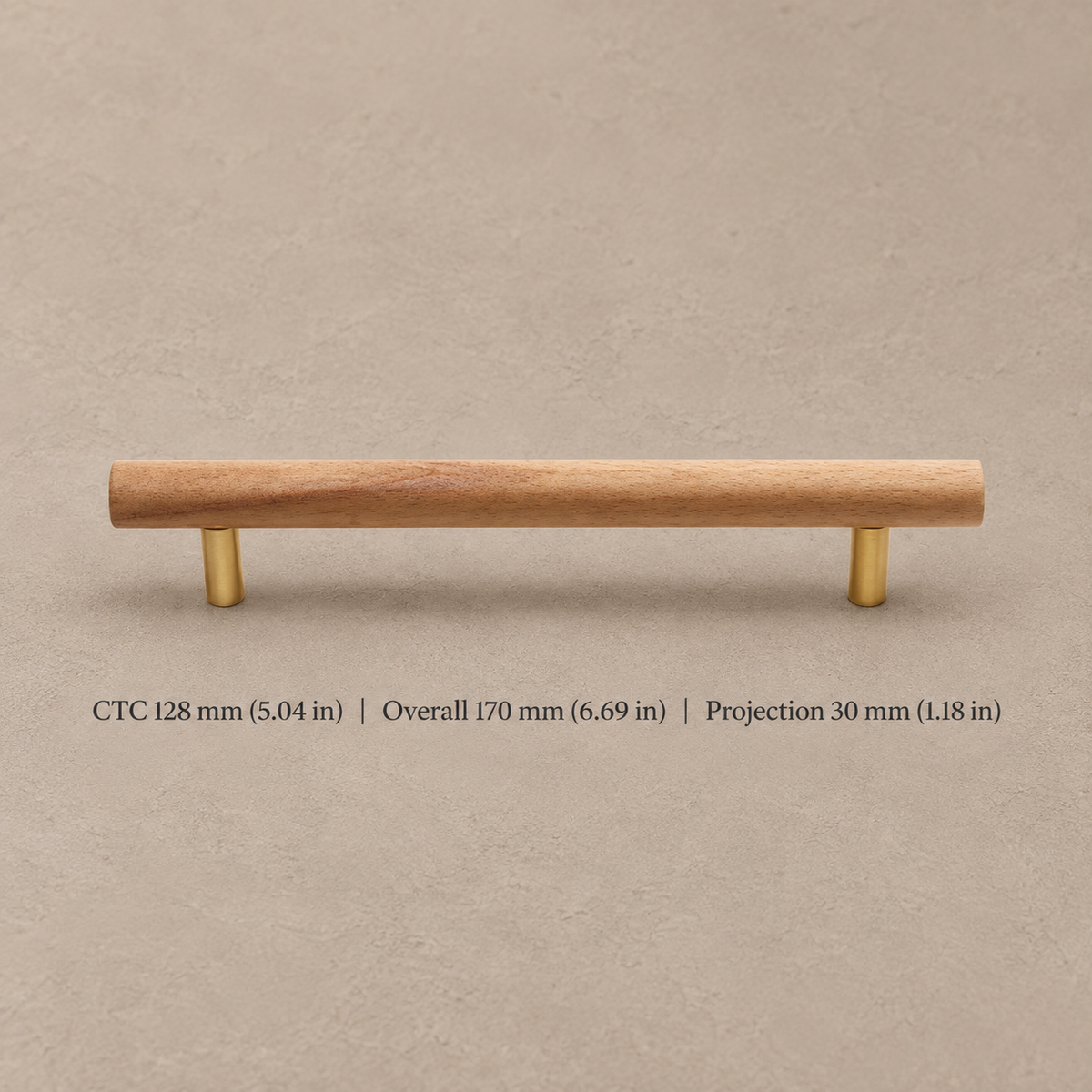 Nordic Walnut Wood Cabinet Pull & T-Knob — Modern Design — option-13