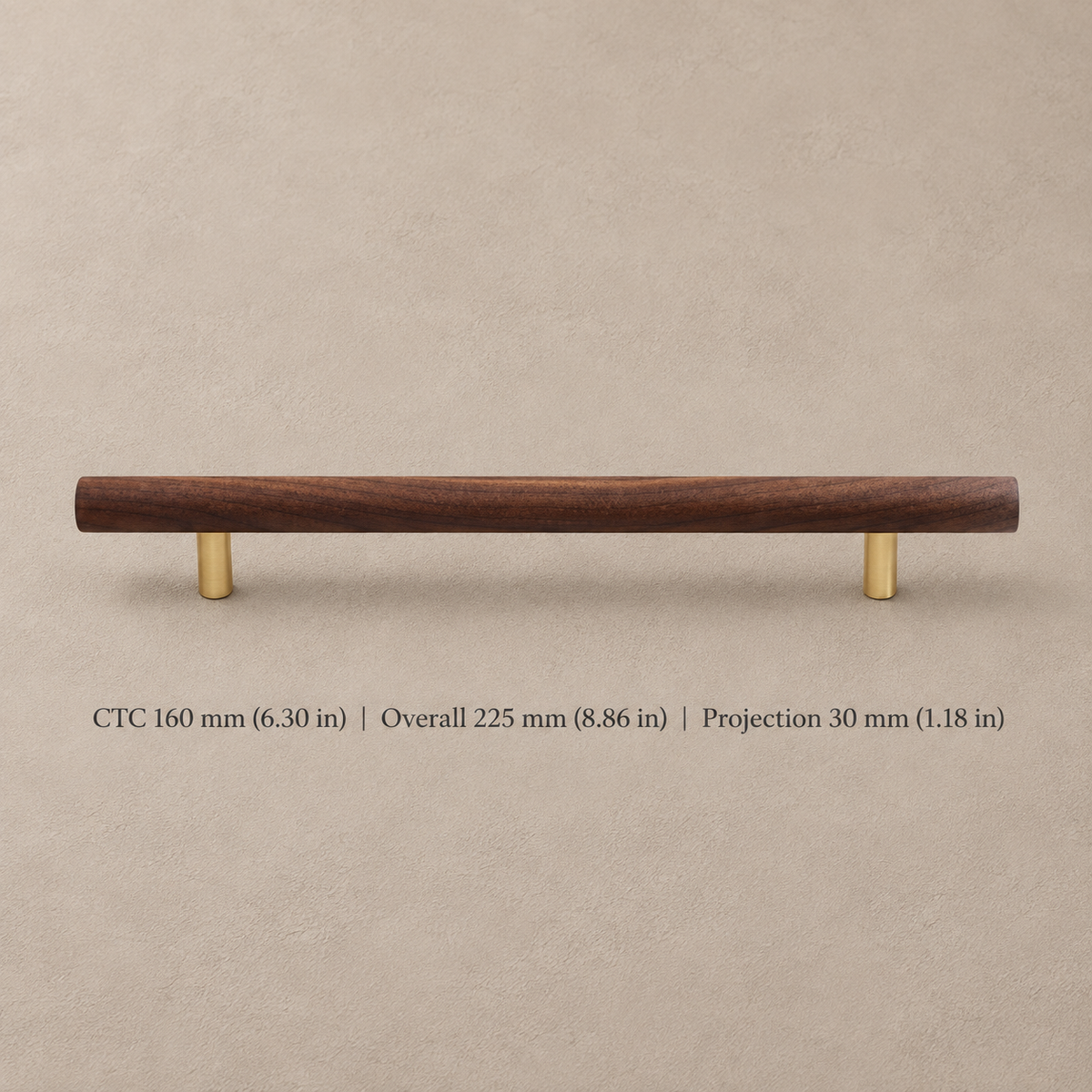 Nordic Walnut Wood Cabinet Pull & T-Knob — Modern Design — option-19