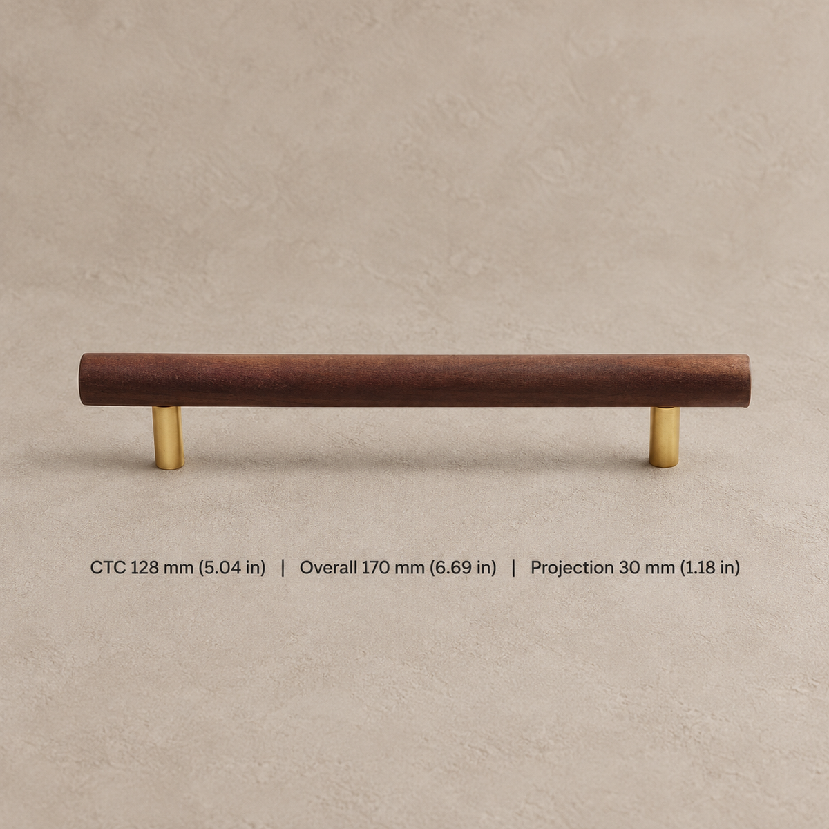 Nordic Walnut Wood Cabinet Pull & T-Knob — Modern Design — option-20
