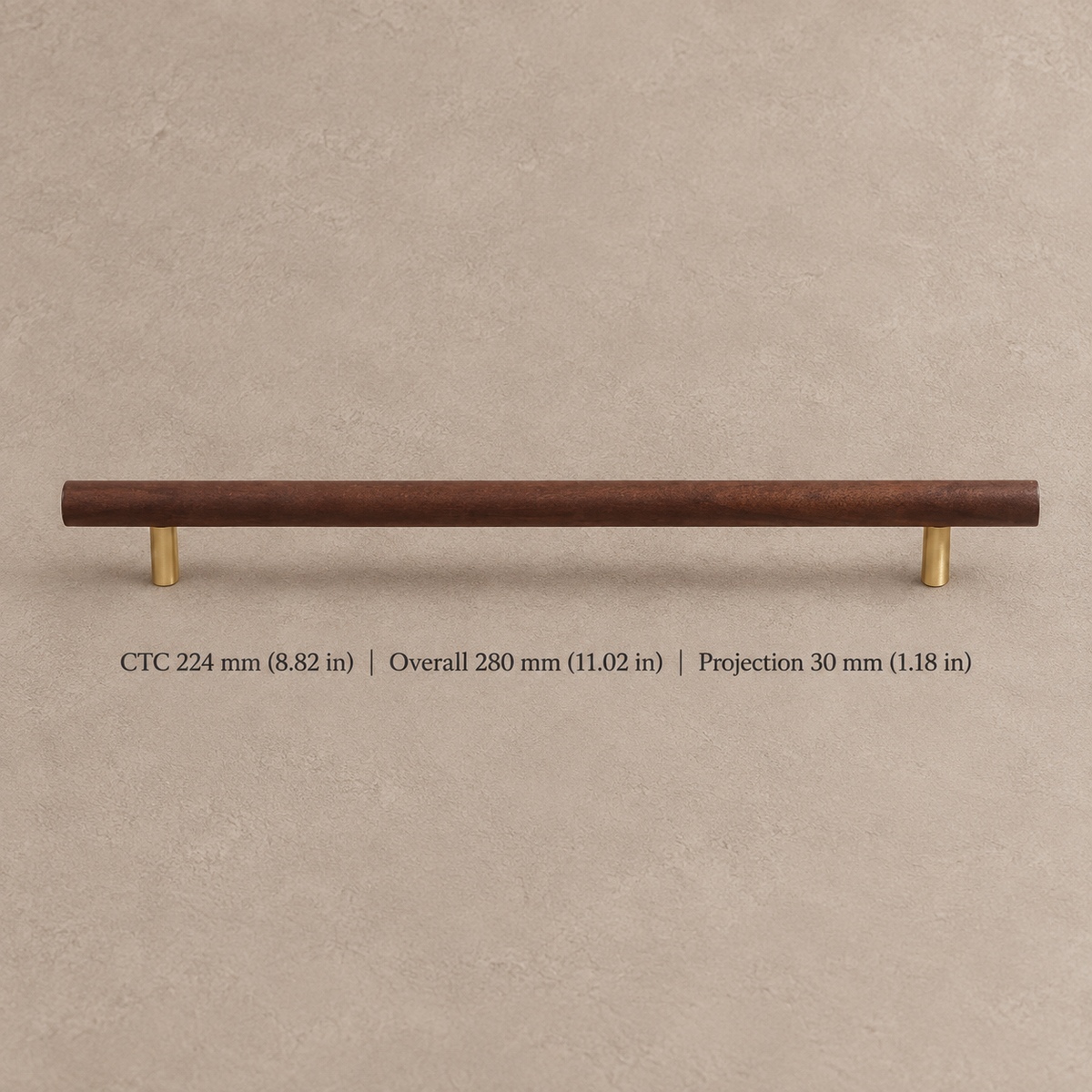 Nordic Walnut Wood Cabinet Pull & T-Knob — Modern Design — option-22