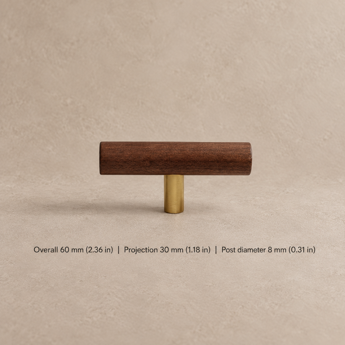 Nordic Walnut Wood Cabinet Pull & T-Knob — Modern Design — option-5