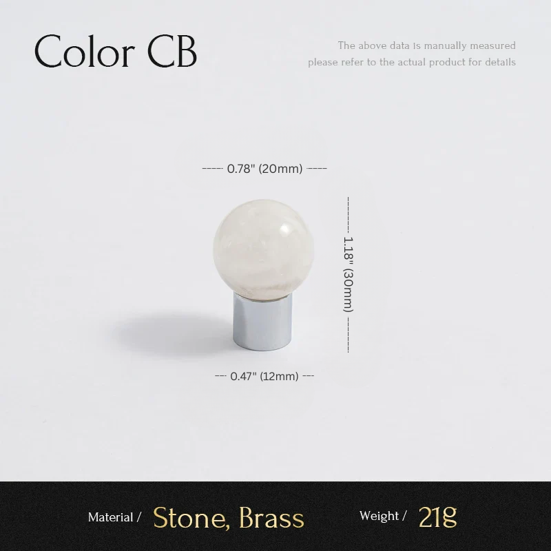 Measurement chart for a product labeled 'Color CB' with dimensions and material details.